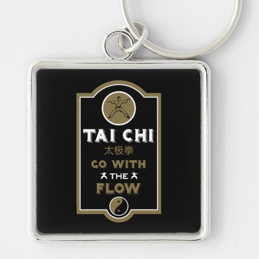 Tai Chi-beoefenaar cadeau Sleutelhanger (Voorkant)