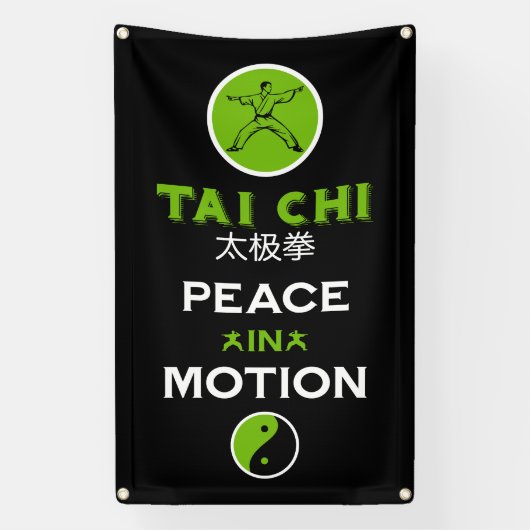 Tai Chi-beoefenaar Geschenk Spandoek (Verticaal)