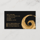 Tai Chi Chua - gouden penseelstreek Visitekaartje (Achterkant)