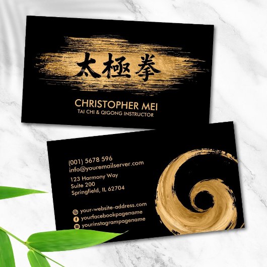 Tai Chi Chua - gouden penseelstreek Visitekaartje