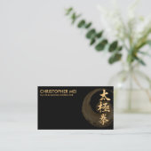 Tai Chi Chuan - gouden penseelstreek Visitekaartje (Staand voorkant)