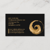 Tai Chi Chuan - gouden penseelstreek Visitekaartje (Achterkant)