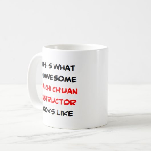 tai chi chuan leraar , geweldige koffiemok (Voorkant links)