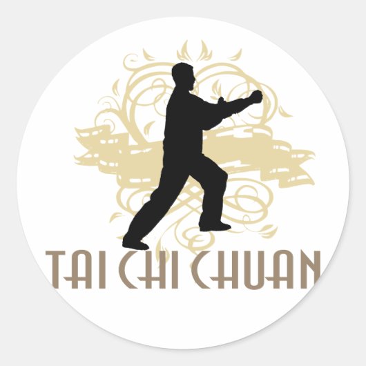 Tai Chi Chuan Ronde Sticker (Voorkant)