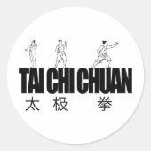 Tai Chi Chuan Ronde Sticker (Voorkant)