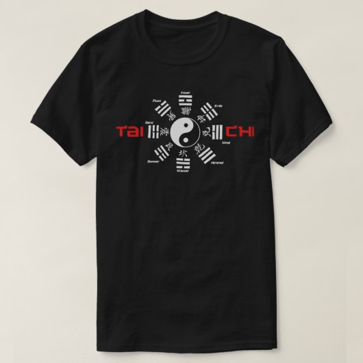 Tai Chi Circle en Yin Yang Symbol T-shirt (Design voorkant)