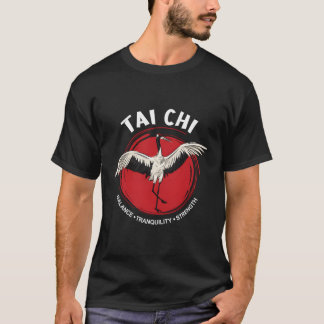 Tai Chi Crane Balance Tranquility Sterkte Qigong T-shirt