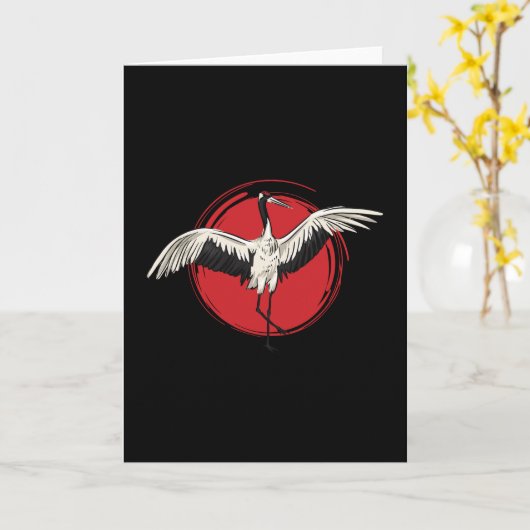 Tai Chi Crane Kaart (Gele Bloem)