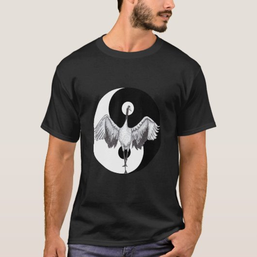 Tai Chi Crane Pose Sketch T-shirt (Voorkant)