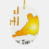 Tai Chi - cultiveer de harmonie Keramisch Ornament (Voorkant)