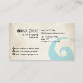 Tai Chi en Qigong - Bamboe Visitekaartje (Achterkant)