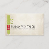 Tai Chi en Qigong - Bamboe Visitekaartje (Voorkant)