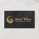 Tai Chi en Qigong - Gouden Taijitu Symbool Visitekaartje (Voorkant)