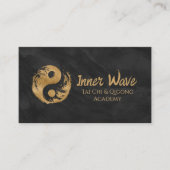 Tai Chi en Qigong - Gouden Yin Yang Symbool Visitekaartje (Voorkant)