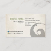 Tai Chi en Qigong - Pakua / Bagua Visitekaartje (Achterkant)