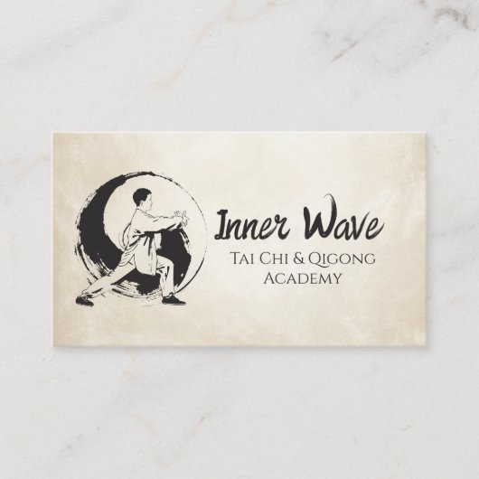 Tai Chi en Qigong - Taijitu Symbool Visitekaartje (Voorkant)
