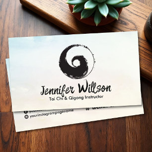Tai Chi en Qigong - Taijitu Symbool Visitekaartje
