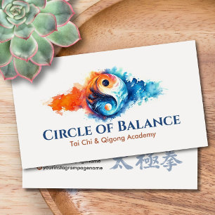 Tai Chi en Qigong - Yin Yang energiebalans Visitekaartje