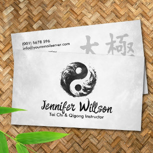 Tai Chi en Qigong - Yin Yang Symbool Visitekaartje