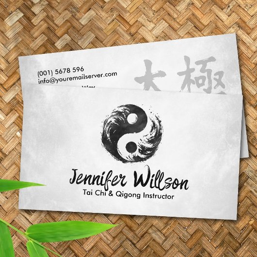 Tai Chi en Qigong - Yin Yang Symbool Visitekaartje
