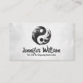 Tai Chi en Qigong - Yin Yang Symbool Visitekaartje (Voorkant)