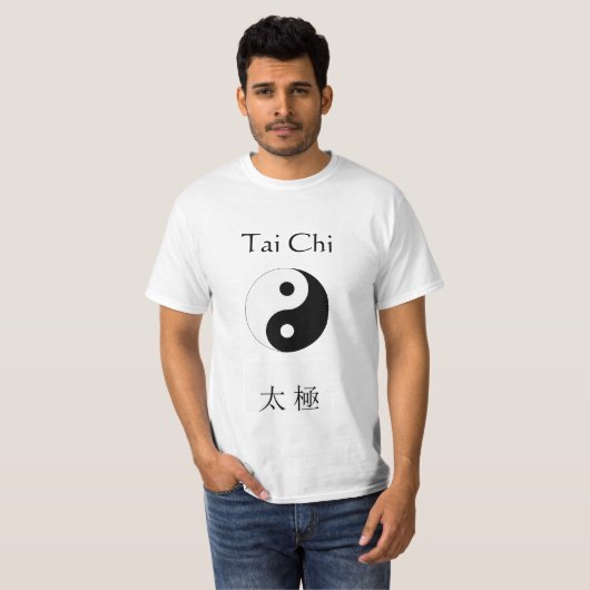 Tai Chi en Yin Yang T-Shirt (Voorkant volledig)