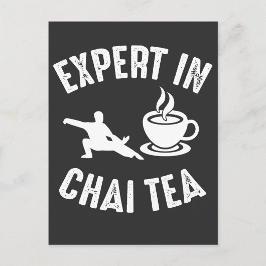 Tai Chi expert in Chai Tea Martial Arts Barista Briefkaart (Voorkant)