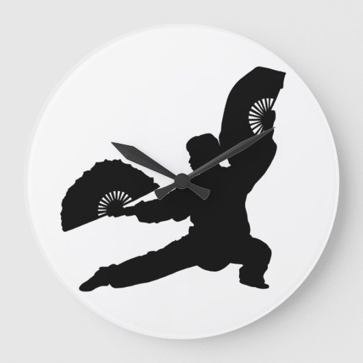 Tai Chi Fan Wall klok (Voorkant)
