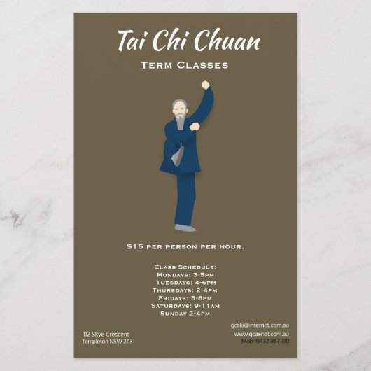 Tai Chi Flyer (Voorkant)