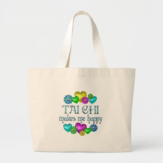 Tai Chi Happiness Grote Tote Bag (Voorkant)