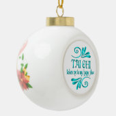 Tai Chi Happy Place Keramische Bal Ornament (Links)