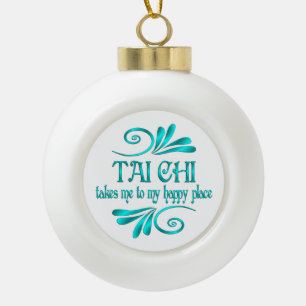 Tai Chi Happy Place Keramische Bal Ornament