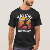 Tai Chi Harmony – Sunset Silhouette T-shirt (Voorkant)