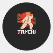 Tai Chi Instructor Tai Chi Cat Ronde Sticker (Voorkant)