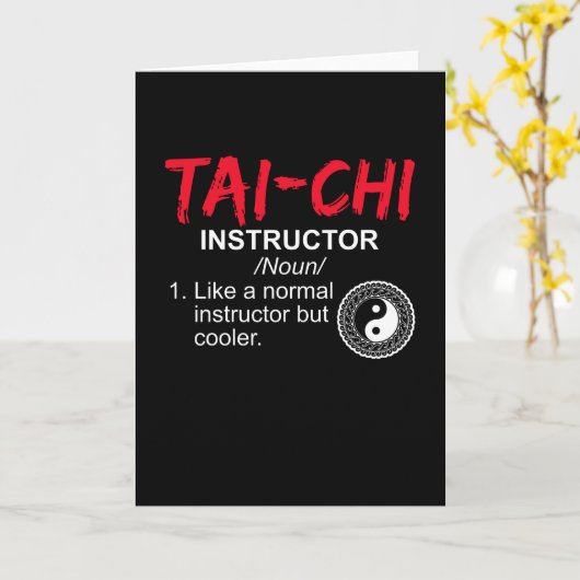 Tai Chi Instructor Tai Chi Fighter Kaart (Gele Bloem)