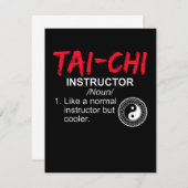Tai Chi Instructor Tai Chi Fighter Notitiekaartje (Voorkant / Achterkant)