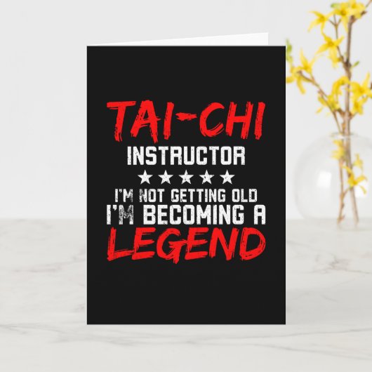 Tai Chi Instructor Tai Chi Legend Kaart (Gele Bloem)