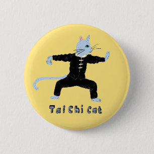 Tai chi kat marshal kunsten cadeau ronde button 5,7 cm