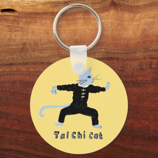 Tai chi Kat sleutelhanger marshale kunsten gift (Voorkant)
