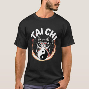 Tai Chi Kat Yin Yang Bloem van het Leven Vechtkuns T-shirt