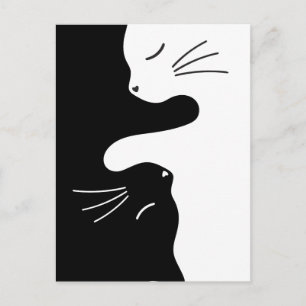 Tai Chi Kat Zen Meester Kitty Balans Briefkaart