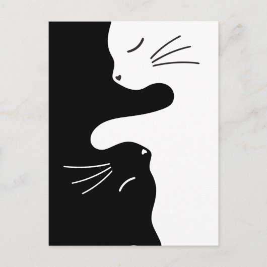 Tai Chi Kat Zen Meester Kitty Balans Briefkaart (Voorkant)