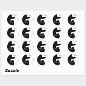 Tai Chi Kat Zen Meester Kitty Balans Ronde Sticker (Vel)