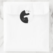 Tai Chi Kat Zen Meester Kitty Balans Ronde Sticker (Tas)
