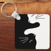Tai Chi Kat Zen Meester Kitty Balans Sleutelhanger (Voorkant)
