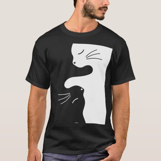 Tai Chi Kat Zen Meester Kitty Balans T-shirt (Voorkant)