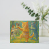 Tai Chi Kitties Briefkaart (Staand voorkant)
