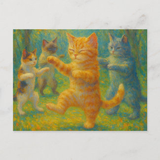 Tai Chi Kitties Briefkaart
