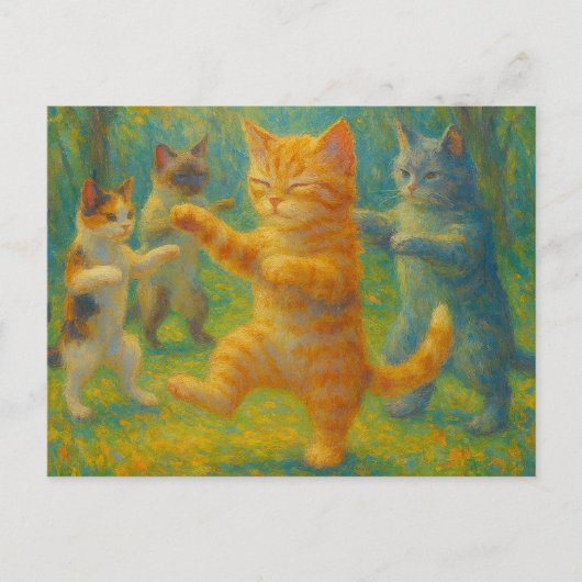 Tai Chi Kitties Briefkaart (Voorkant)