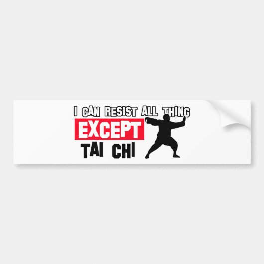 Tai chi krijgsontwerp bumpersticker (Voorkant)